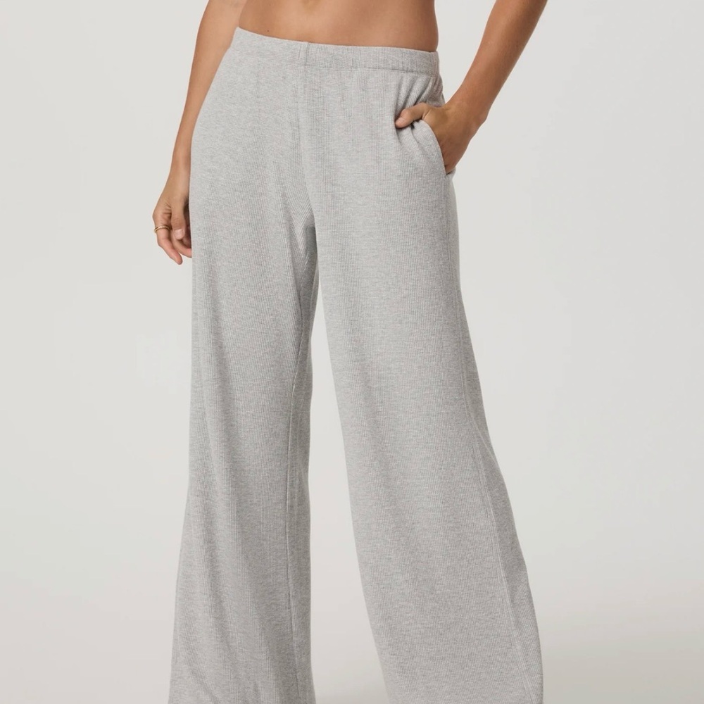 Vuori waffle Gray Wide-Leg Pants